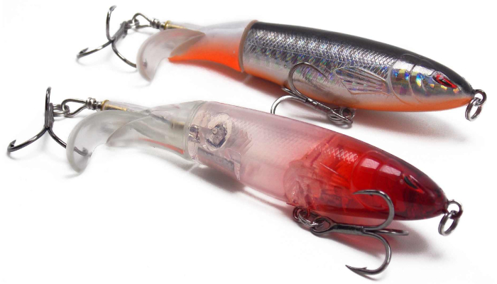 Fishing Rod With Reel Wobblers In Box For Catching Predatory Fish.