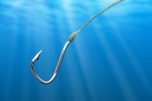 Fishing Hook In The Sea.