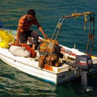 A Boat Full Of Fishing Accessories.