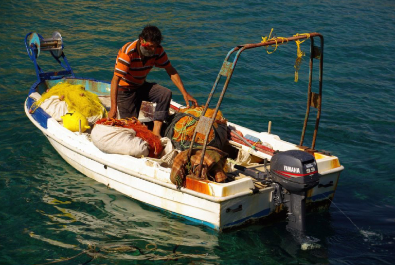 A Boat Full Of Fishing Accessories.